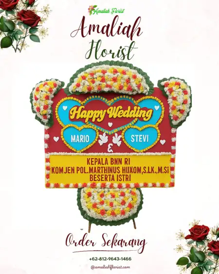 Papan Bunga Pernikahan Sorogaten
